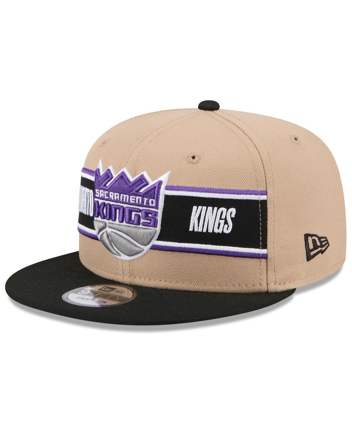 NEW ERA MEN'S TAN/BLACK SACRAMENTO KINGS 2024 NBA DRAFT 9FIFTY SNAPBACK HAT 