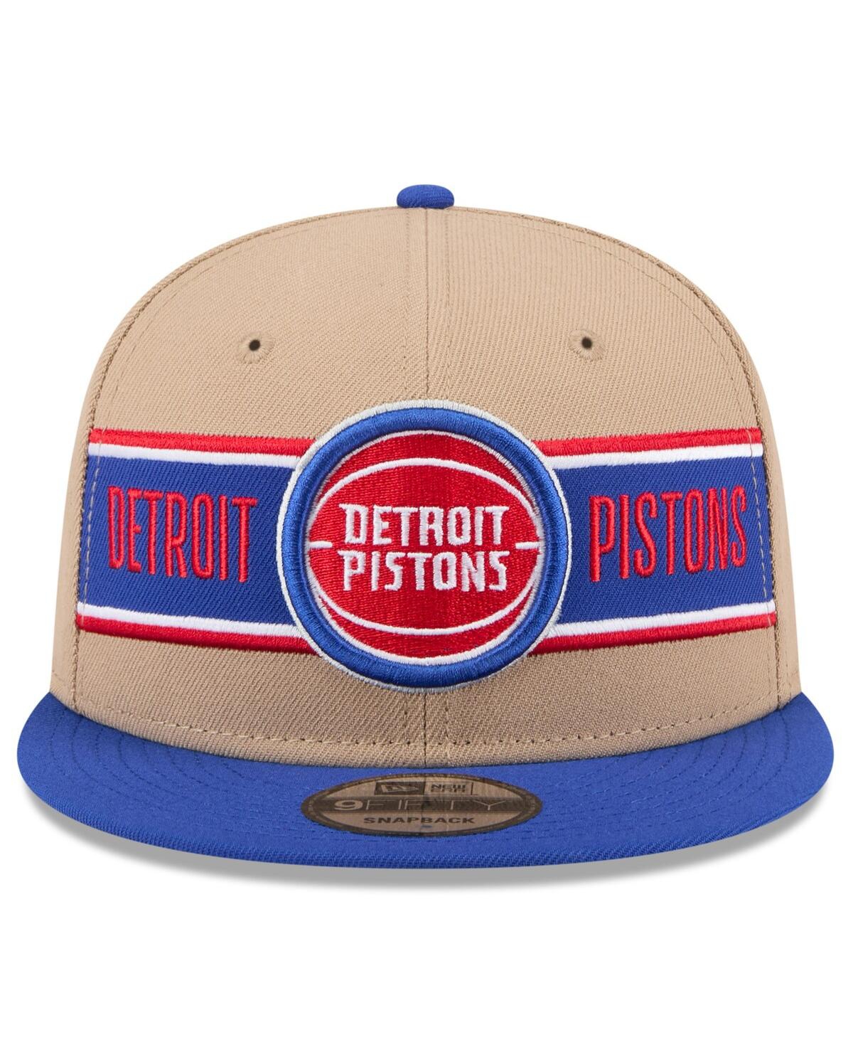 New Era Men'sBlue Detroit Pistons 2024 Nba Draft 9FIFTY Snapback Hat - Tan, Blue