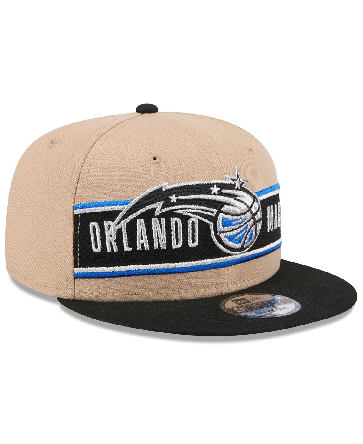 New Era Men's TanOrlando Magic 2024 Nba Draft 9FIFTY Snapback Hat - Black