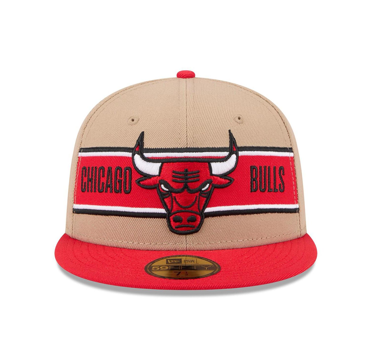 Men's Tan/Red Chicago Bulls 2024 NBA Draft 59FIFTY Fitted Hat