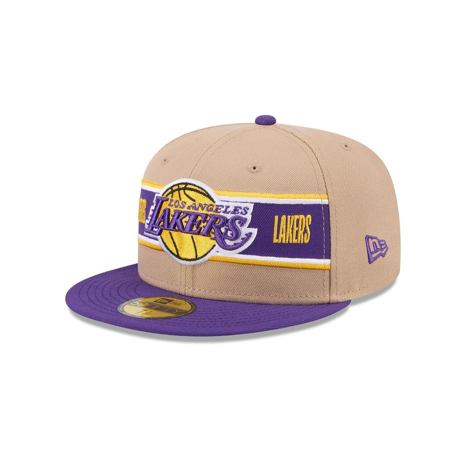 Men's Tan/Purple Los Angeles Lakers 2024 NBA Draft 59FIFTY Fitted Hat