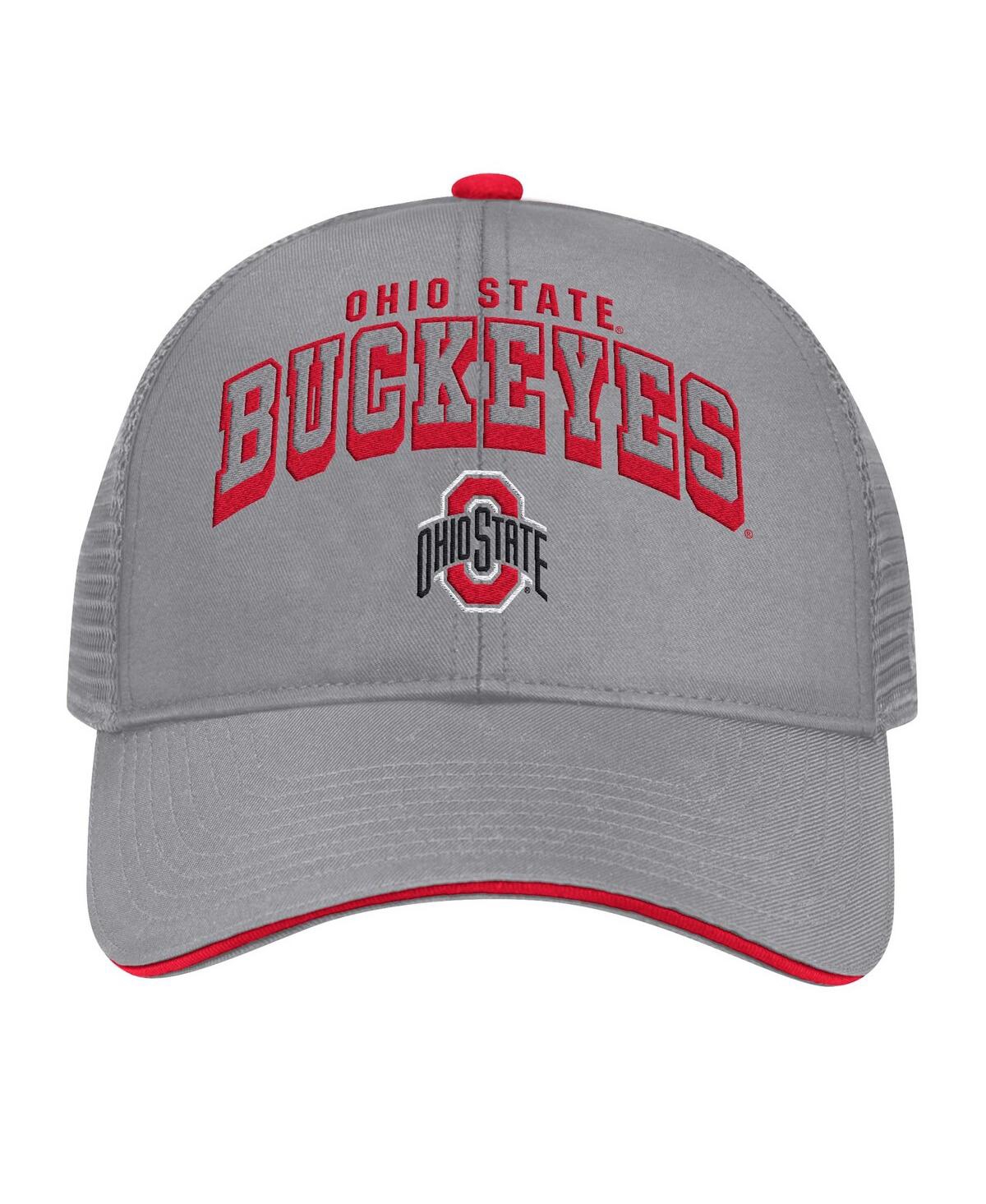 Colosseum Men's Gray Ohio State Buckeyes Wyatt Adjustable Hat In Navy