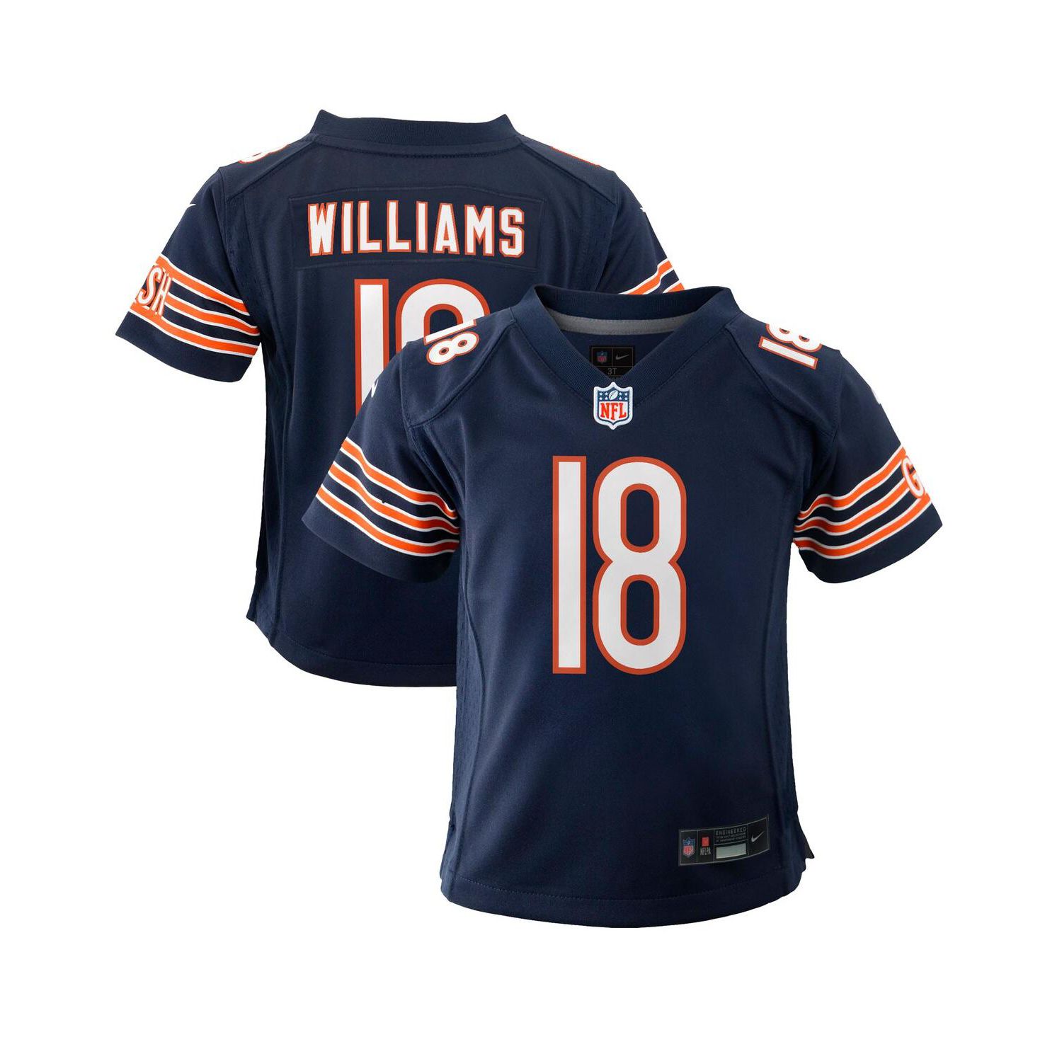 Big Boys and Girls Caleb Williams Navy Chicago Bears Game Jersey