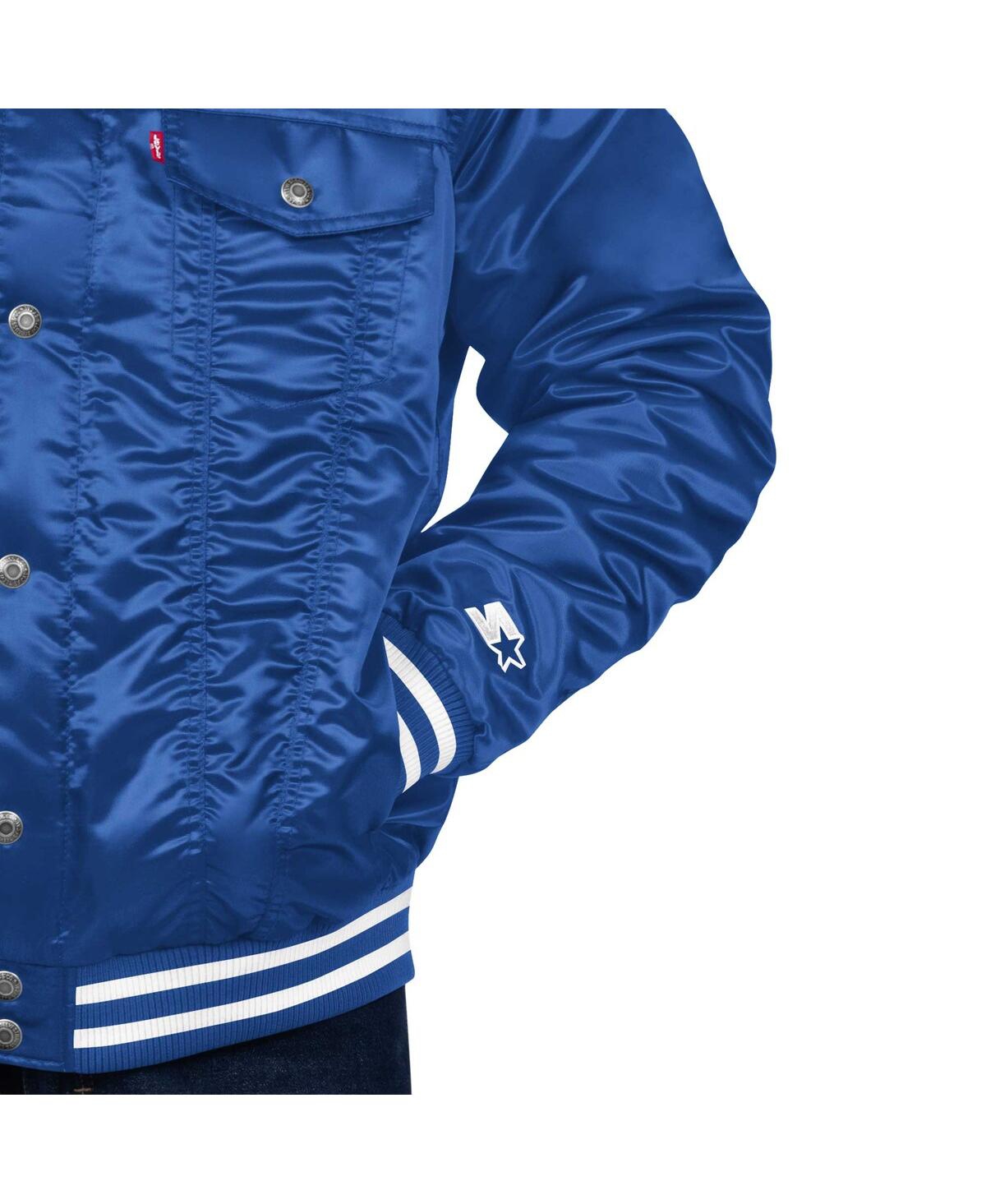 Levi's X Starter Men's Royal Buffalo Bills Silver Tab Trucker Full-snap Jacket In Royal