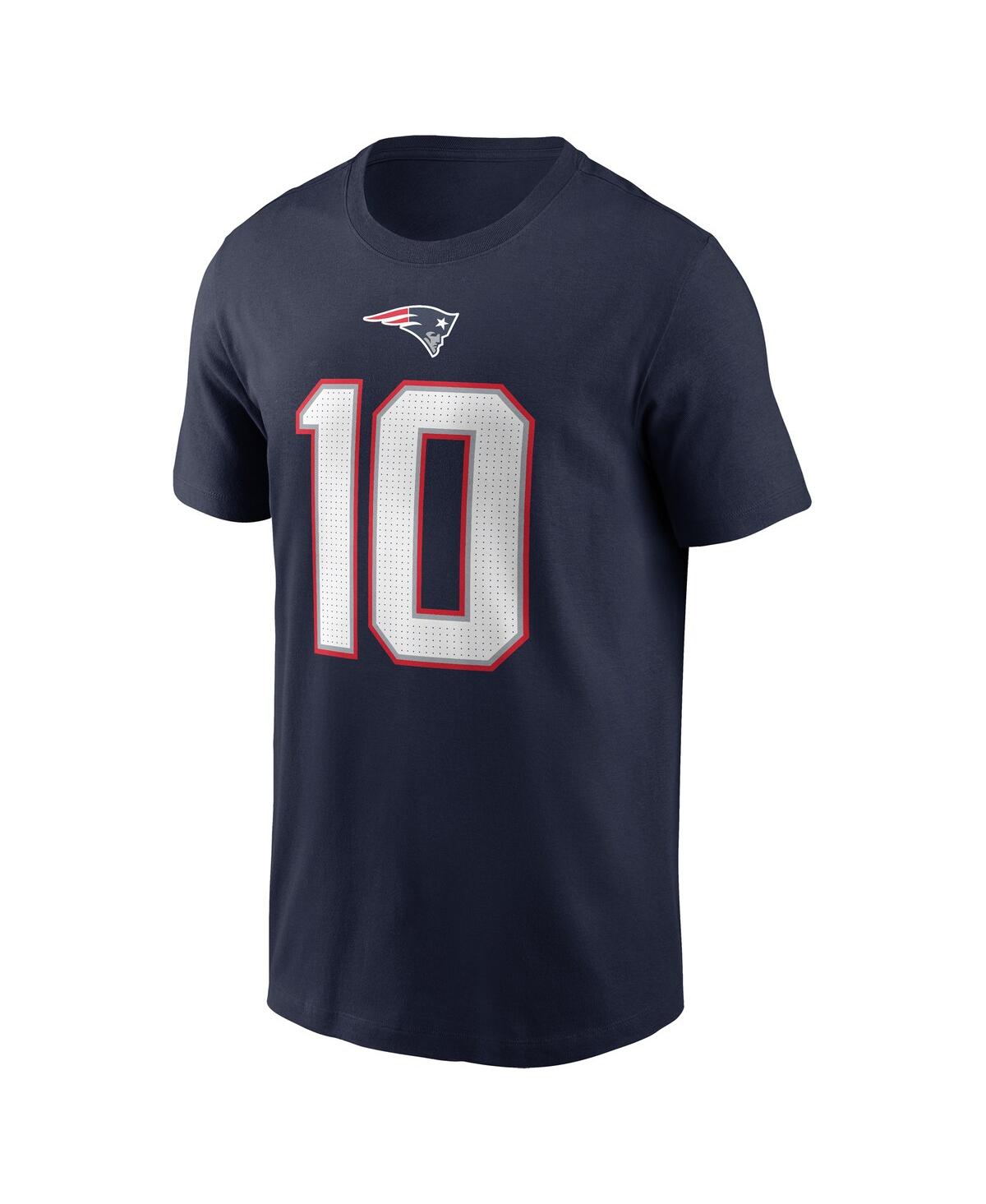 Nike Men's Drake Maye Navy New England Patriots 2024 Nfl Draft First Round Pick Name Number T-shirt In Navy