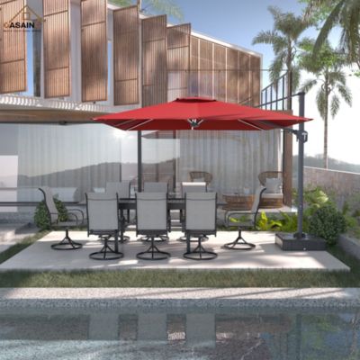 11 FT Square Cantilever Patio Umbrella without Base