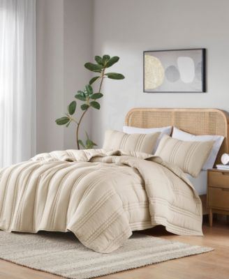 Dune Gauze 3-Pc. Quilt Set, Full/Queen