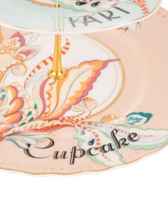 Floral 2 Tier Cake Stand