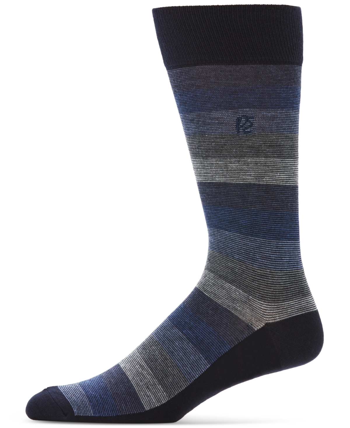 Men's Ombre Stripe Dress Socks - Charcoal