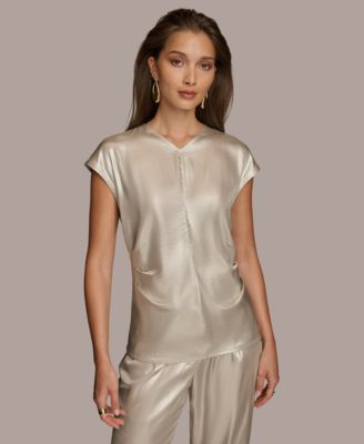 Silver blouse macys online