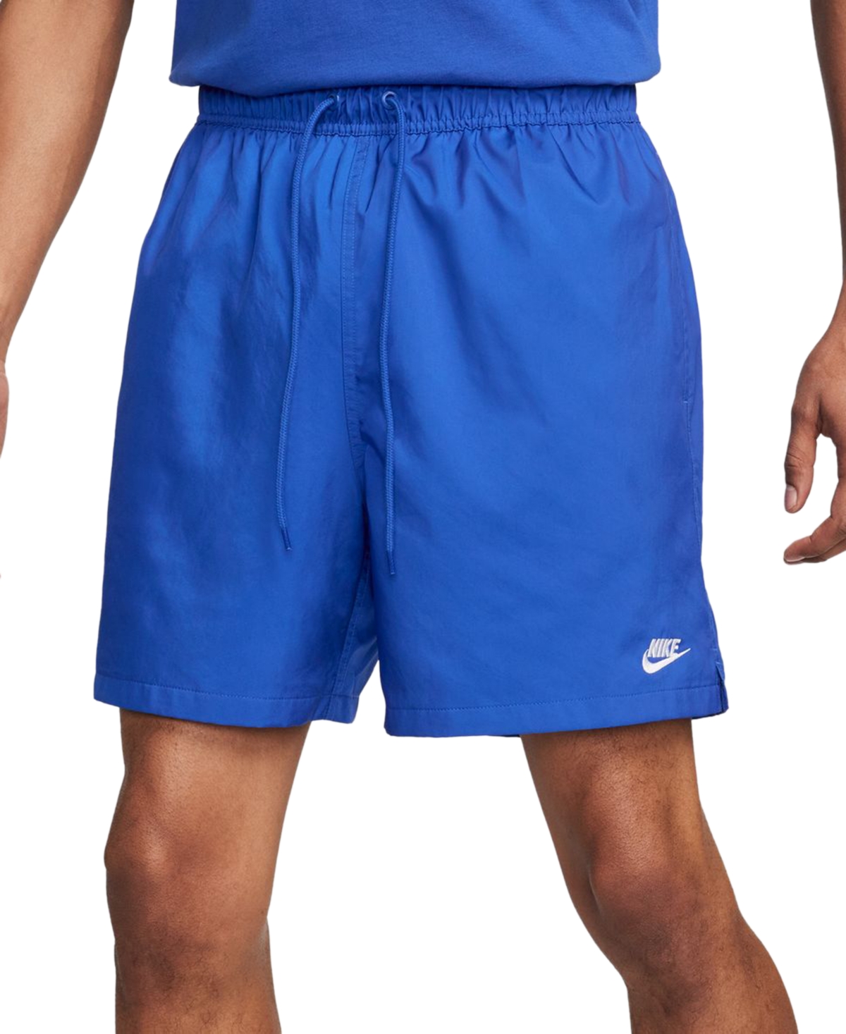 Nike 6 Club Woven Flow Shorts In Game Royal,white