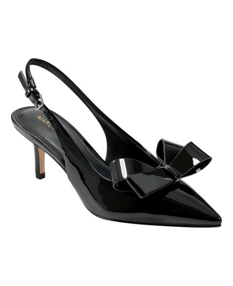 Женские туфли Marc Fisher Allon Bow Slingback Pumps, цвет: Чёрный лаковый