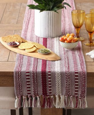 Braided Stripe Table Runner, 15x72 Inches