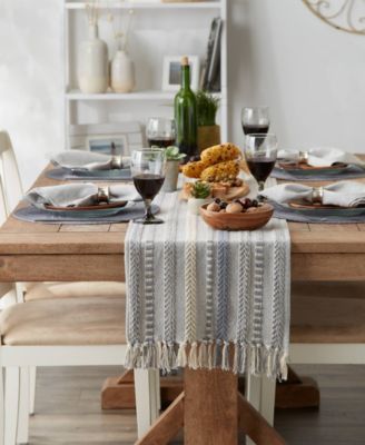 Braided Stripe Table Runner, 15x72 Inches