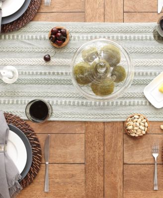 Braided Stripe Table Runner, 15x108 Inches