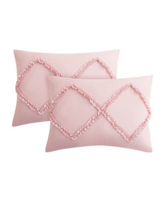 Diamond Ruffle 3 Piece Reversible Comforter Set, Full/Queen