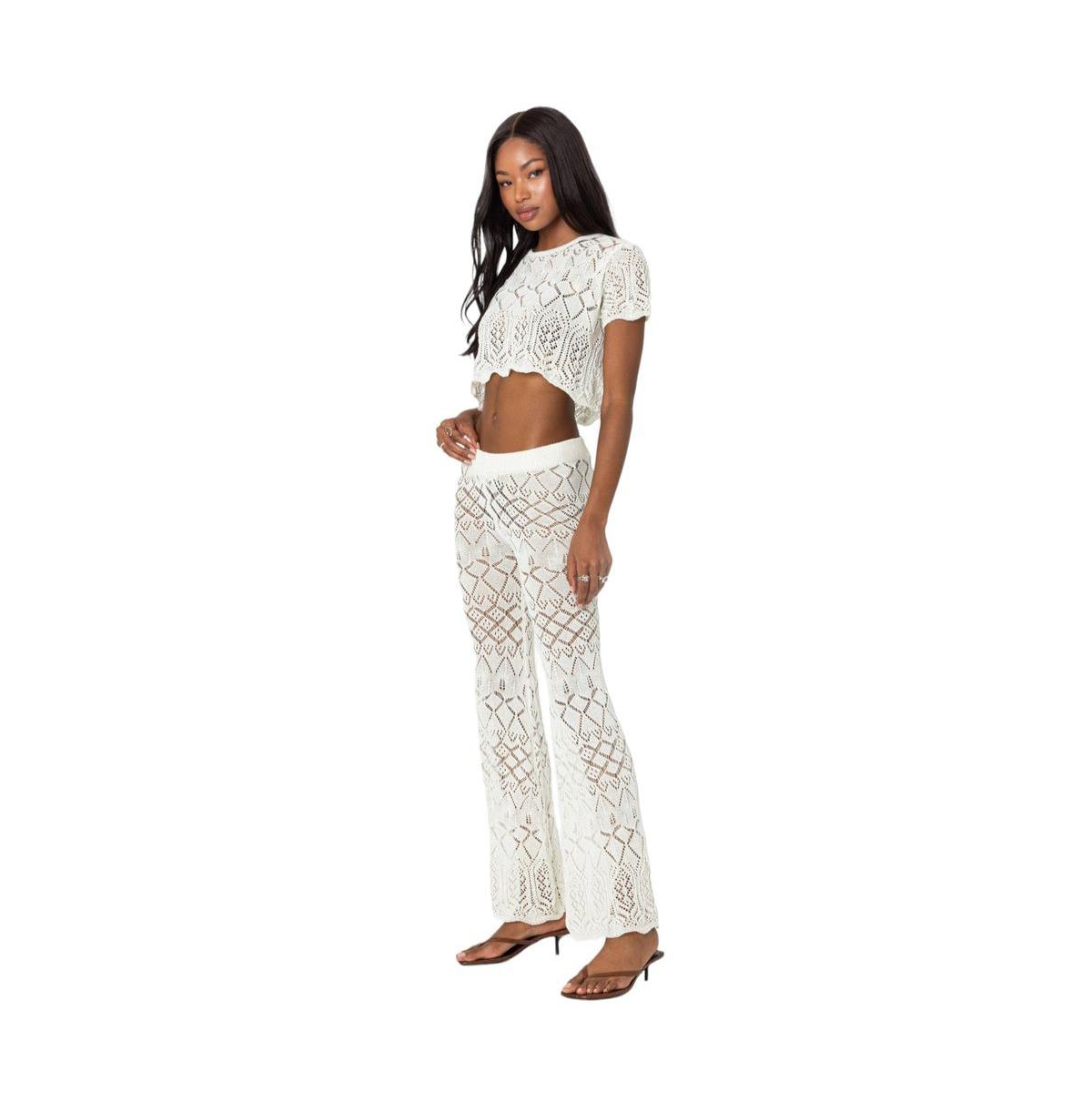 Edikted Women's Fable crochet pants