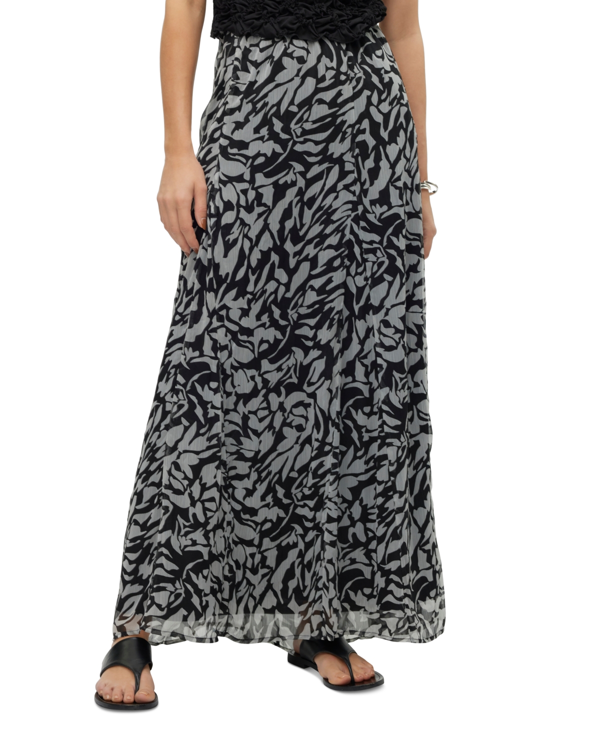 Vero Moda Women's Smilla Printed Maxi Skirt