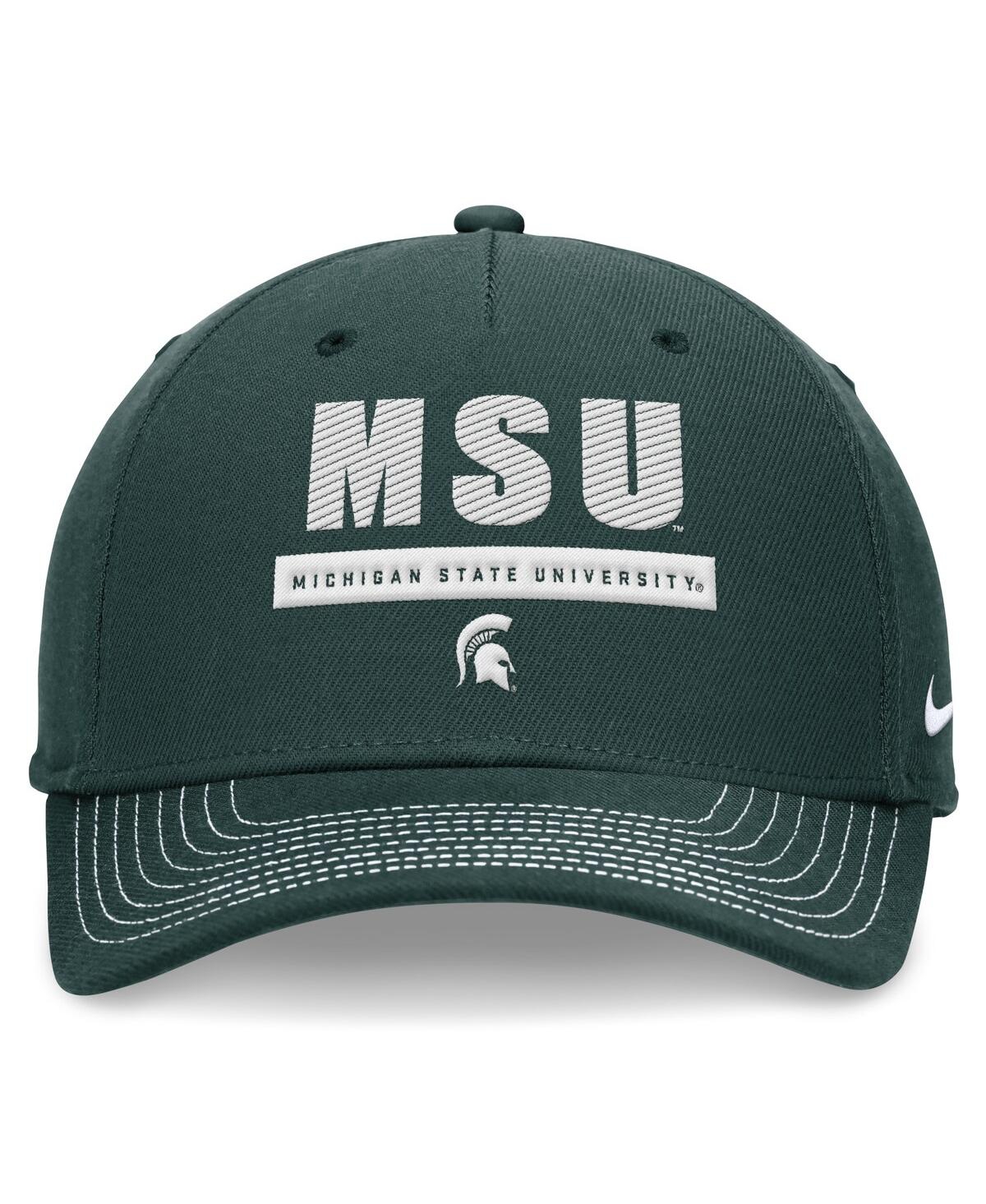 Nike Men's And Women's Green Michigan State Spartans 2024 Sideline Adjustable Hat In Green