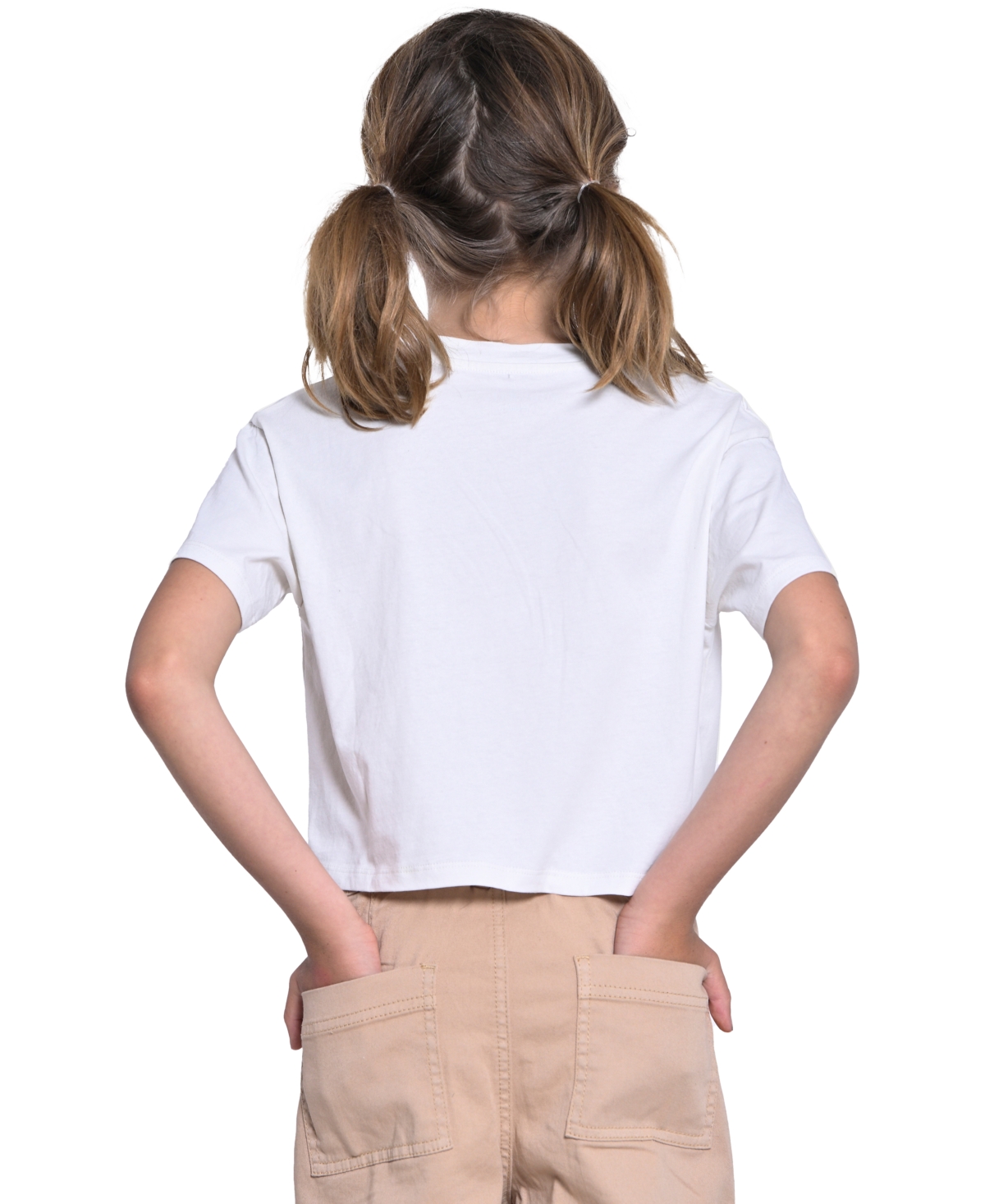 With Jules Big Girls Cotton Cropped Cherry Graphic T-Shirt