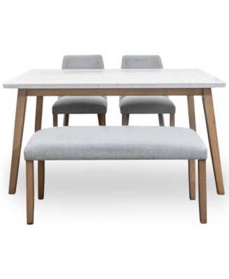 Mabell 4-Pc. Set (Table, 2 Side Chairs & Bench), Created for Macy's