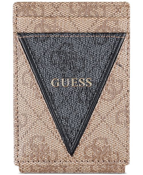 alfani GUESS Men's Quattro Patchwork Triangle Logo Wallet Men's Fashion & Accessories