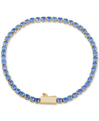 Gold-Tone Color Crystal Bangle Bracelet