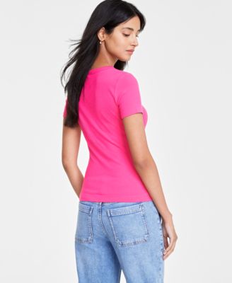 Women’s Plus size Ribbed T-Shirt, Created for Macy’s 