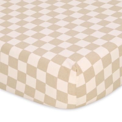 Cheerful Check Cotton Jersey 4 Pack Fitted Crib Sheets
