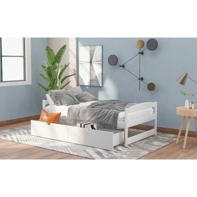 Streamdale Twin Size Platform Bed, With Two Drawers