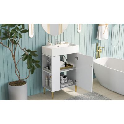 Streamdale Single Sink Bathroom Vanity with Storage Combo