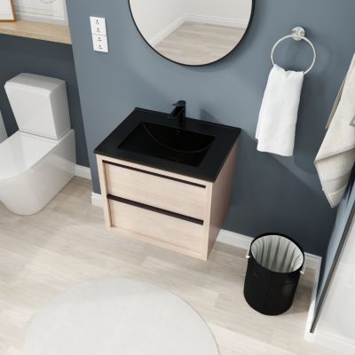 24" Bathroom Vanity with Ceramic Sink and Soft-Closing Drawers