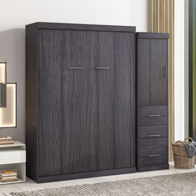 Multifunctional Murphy Bed with Wardrobe and Drawers