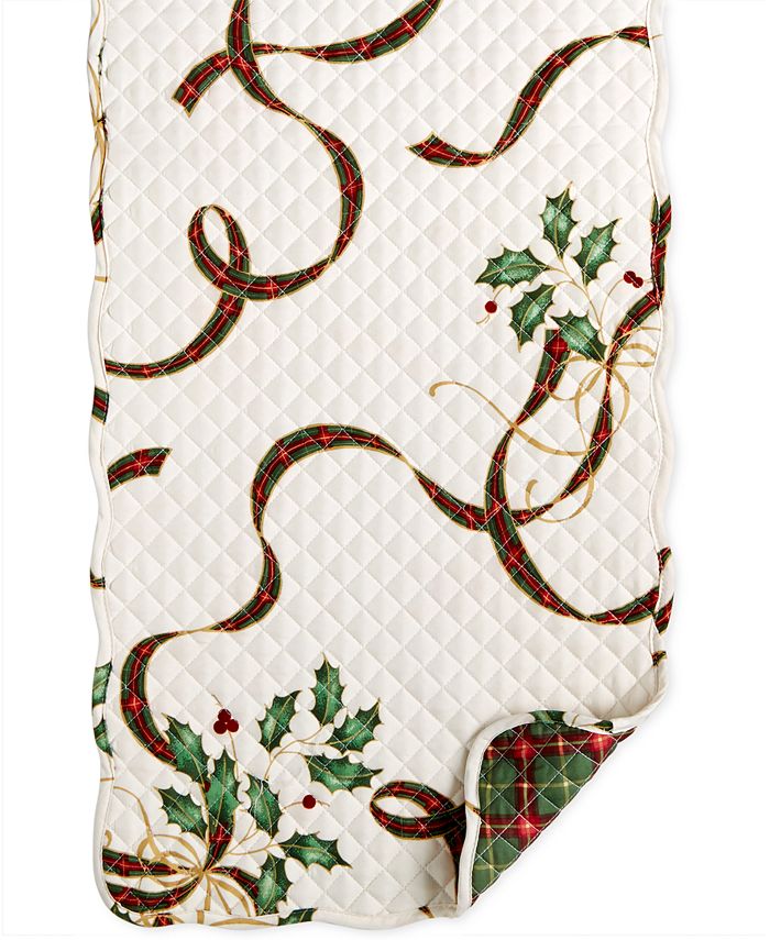 Lenox Holiday Nouveau Quilt Reversible 70" Runner Macy's
