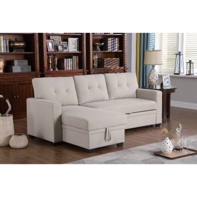Streamdale Upholstered Pull Out Sectional Sofa With Chaise