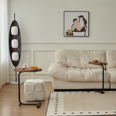 Streamdale Brown Cshaped Side Table, Small Sofa Table For Living Room