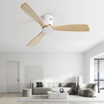 52" Natural Wood Ceiling Fan with Remote Control