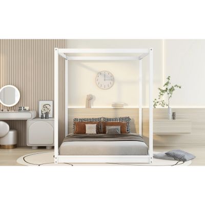 Streamdale Queen Size Canopy Platform Bed With Support Legs