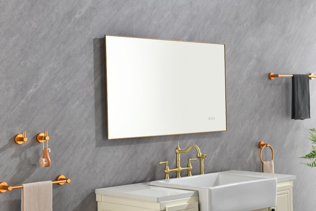 Streamdale Furniture 40x24 Led Lighted Bathroom Wall Mounted Mirror With High Lumen+Anti-Fog Separately Control