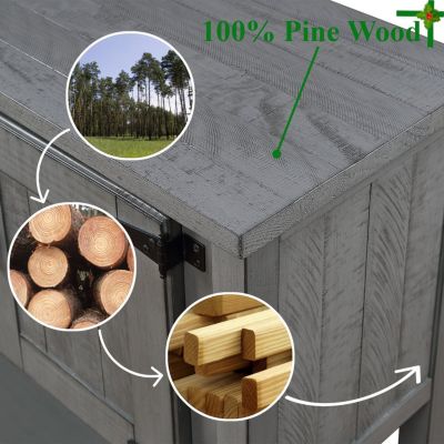 48" Solid Wood Console Table with 3 Drawers