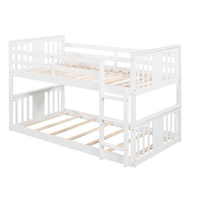 Streamdale Twin Over Twin Bunk Bed With Ladder