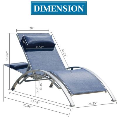 Streamdale Blue Outdoor Chaise Lounge Set - 2 Chairs