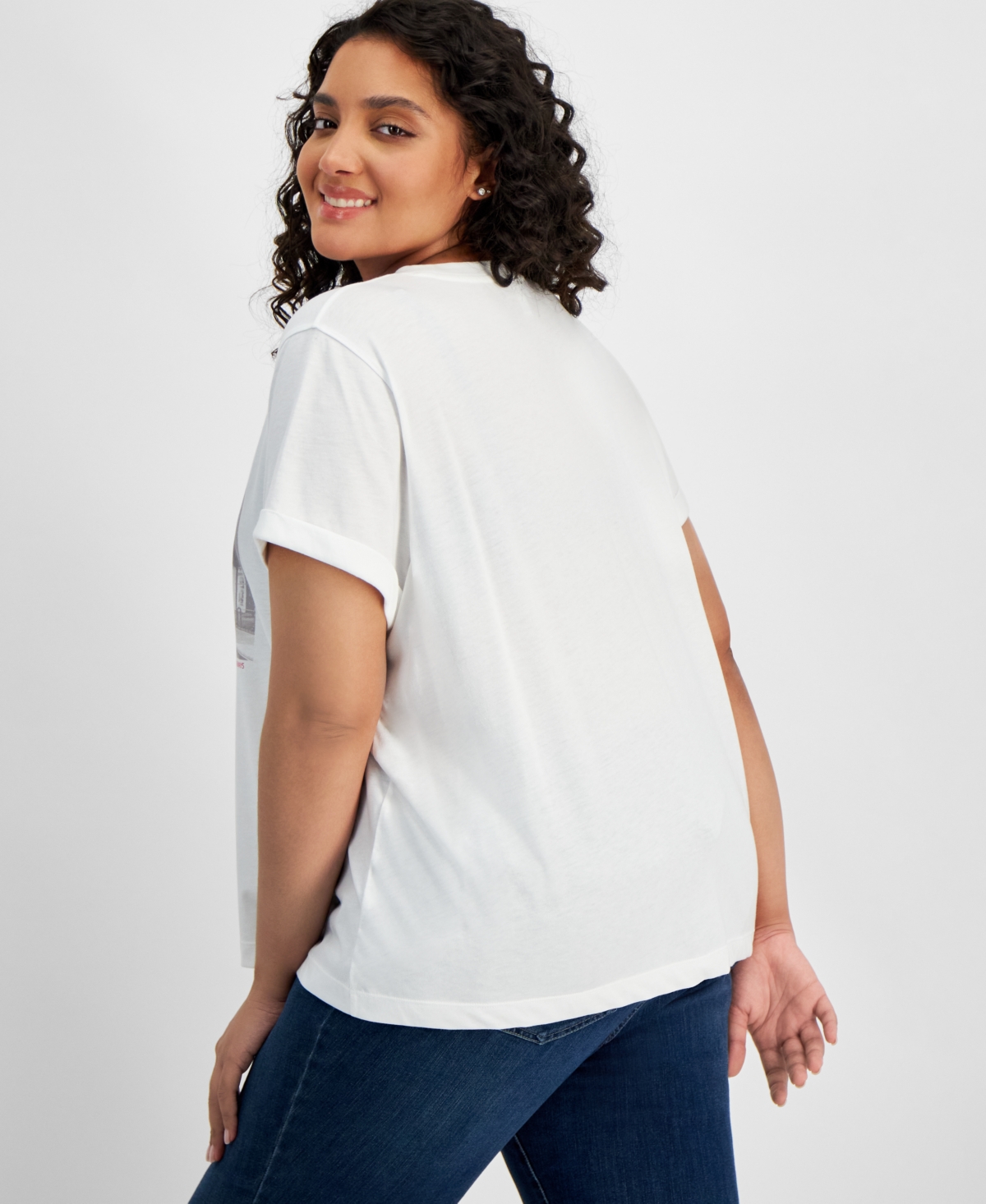 On 34th Trendy Plus Size New York Graphic Crewneck Top, Created for Macy's