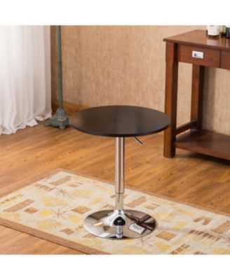 Adjustable Wood and Metal Bar Table