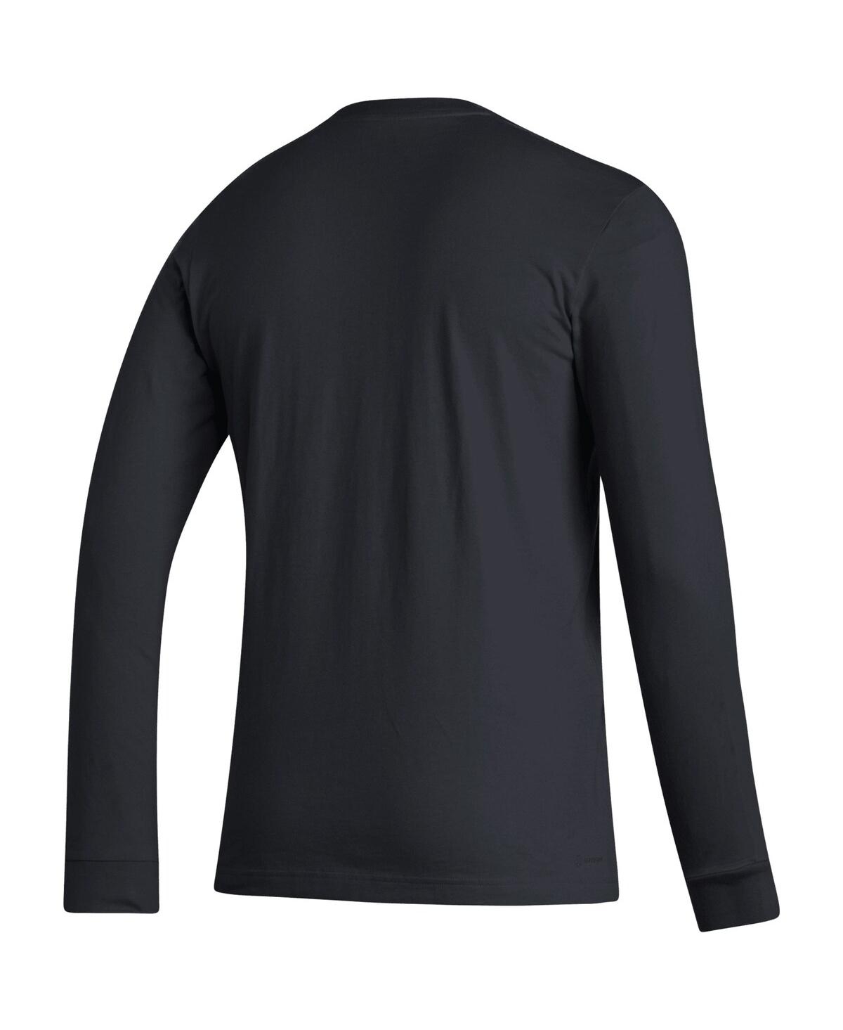Adidas Men'sClub Atletico River Plate Team Crest Long Sleeve T-Shirt - Black