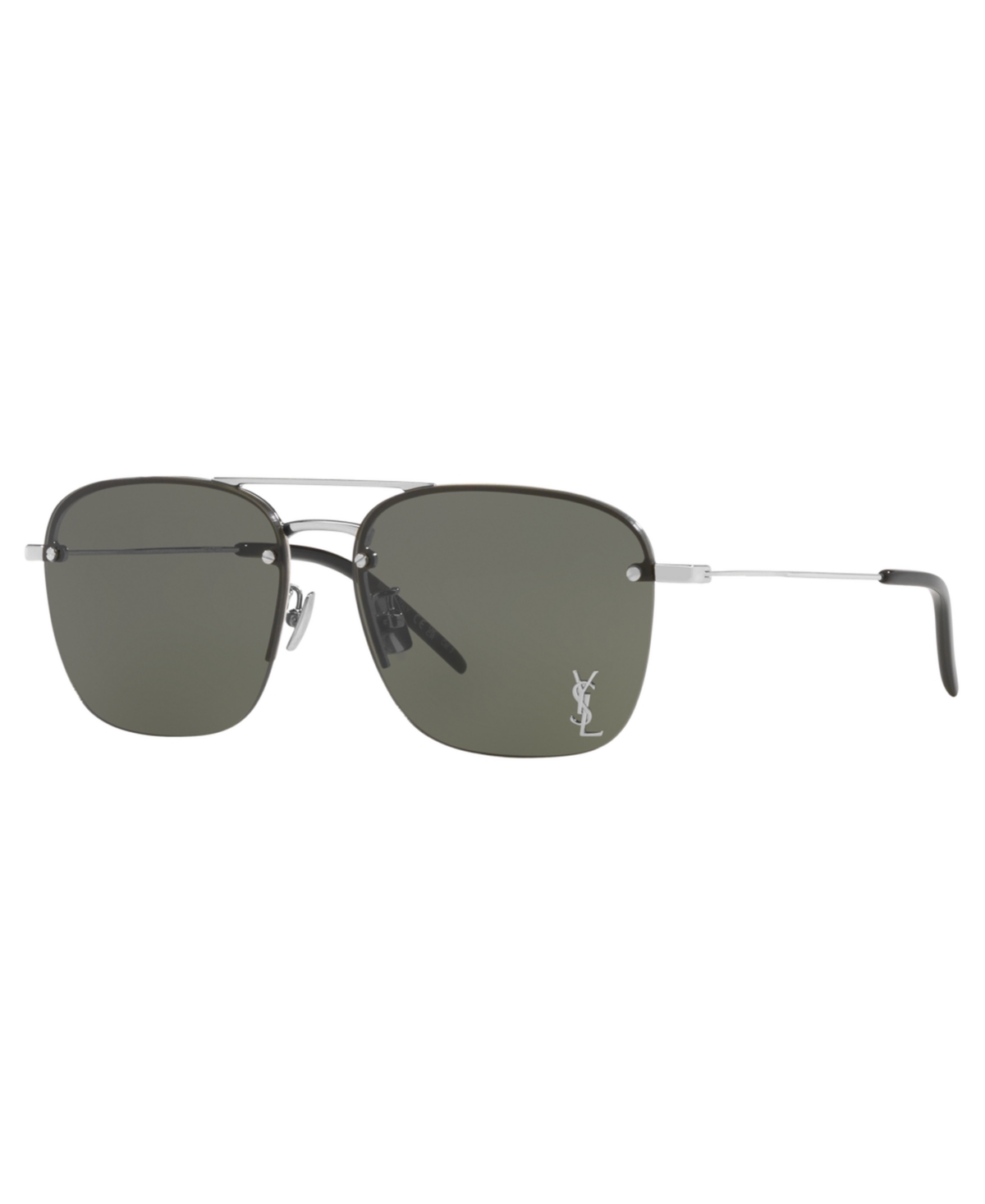 Saint Laurent Women's Sl 309 M Sunglasses In Silver Shiny