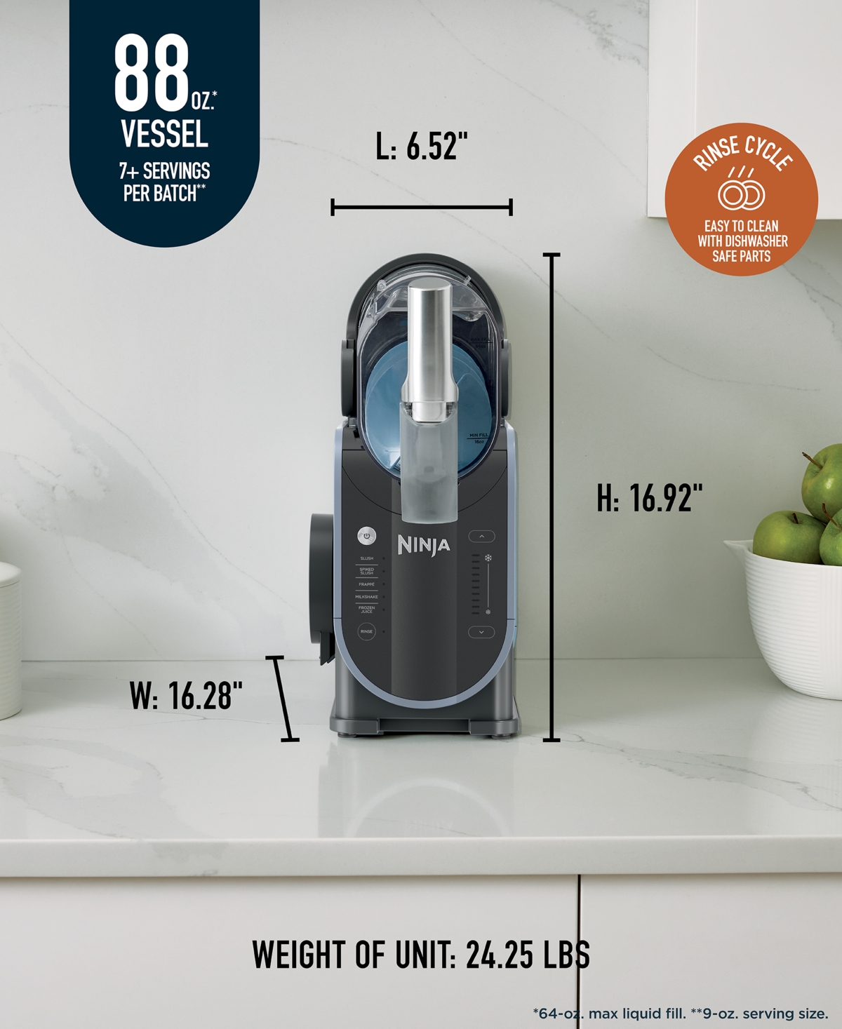 NINJA SLUSHI PROFESSIONAL FROZEN DRINK & SLUSHIE MACHINE, FS301 