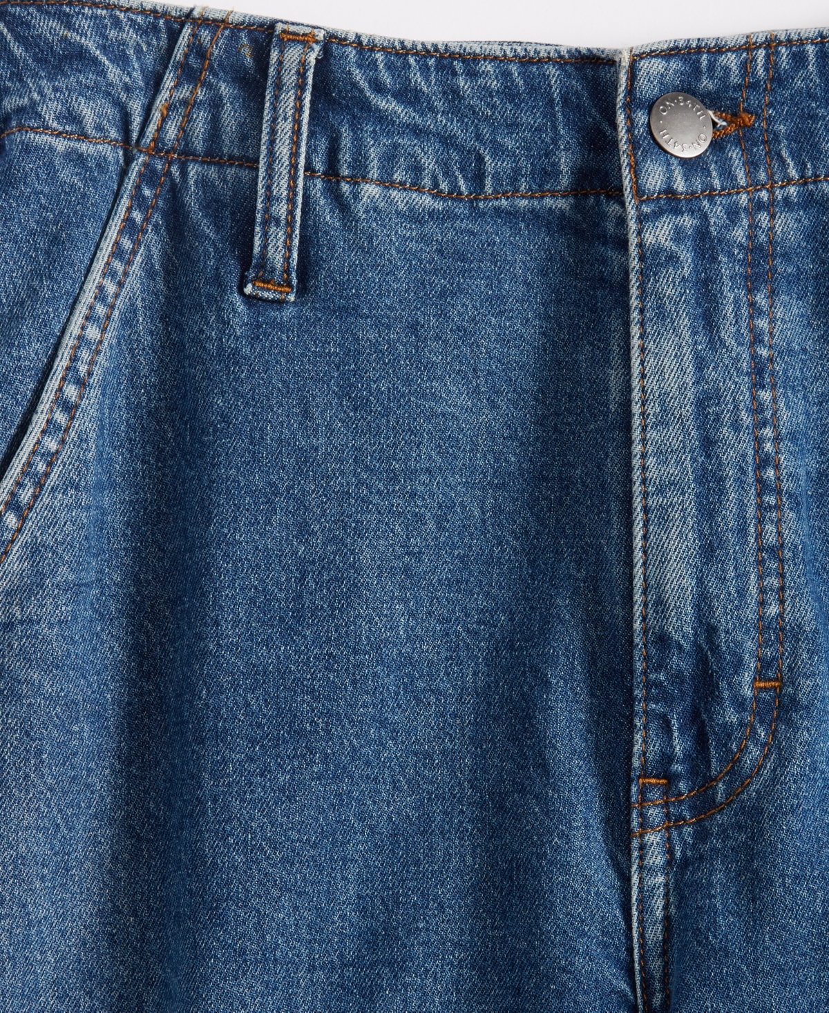 On 34th Women's High Rise Utility Cargo Jeans, Created For Macy's In Tinted Dark