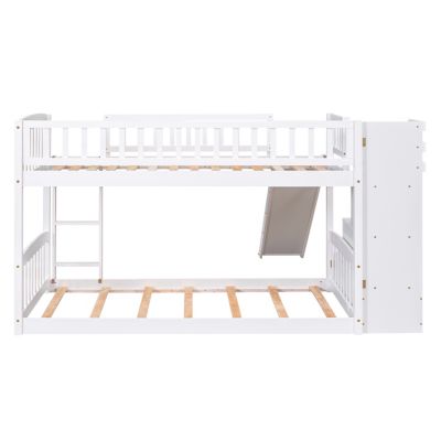 Stairway Twin Over Twin Bunk Bed With Two Drawers And Slide