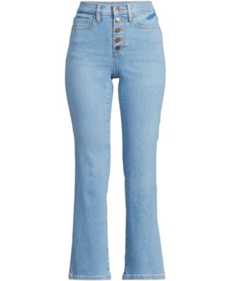 Women's Recover High Rise Button Front Kick Flare Crop Jeans